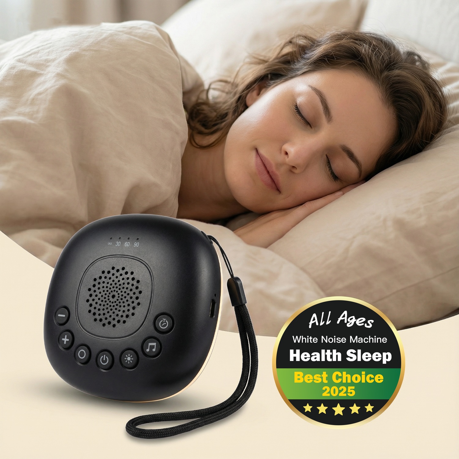 White Noise Machine Baby - Mesin Suara Putih Portabel 20 Suara