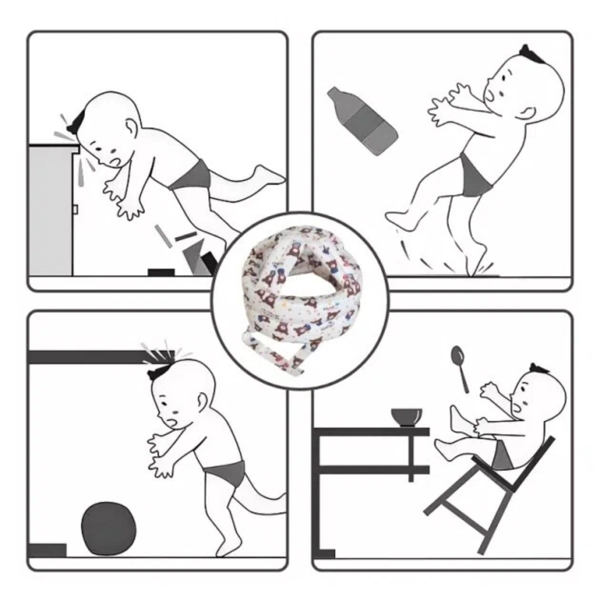Topi Anti Jatuh untuk Bayi, Pe - Baby Walker Activity ulasan dan harga